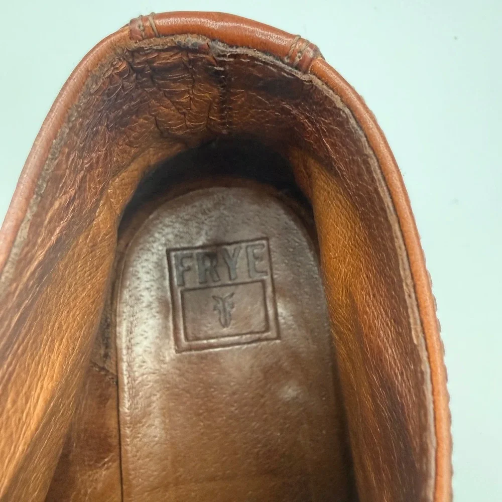Frye Chukka Boots 13 D Leather Lace Up Cognac Brown Ankle 3487956-COG